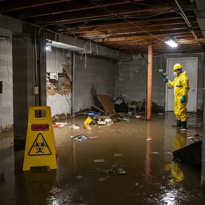 Flooded Basement Electrical Hazard in Peru, IL Property